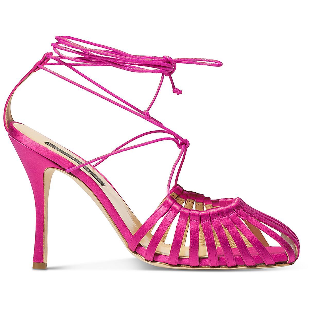 Женские туфли на высоком каблуке Chelsea Paris из кожи Финна с ремешками и носком в клетку BHFO 4143