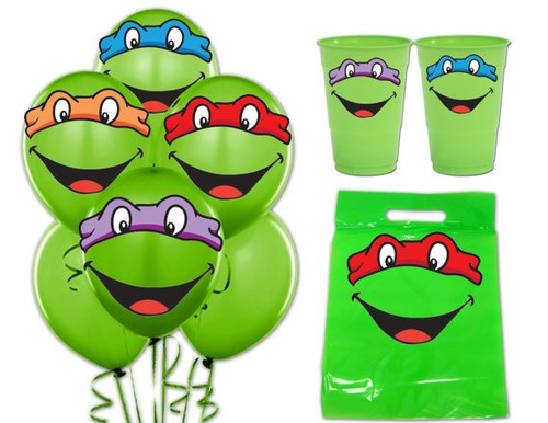 4 x Medium Printed Ninja TMNT Eyes Sticker. Party Decorations, Balloon Bags Cups - Picture 2 of 2
