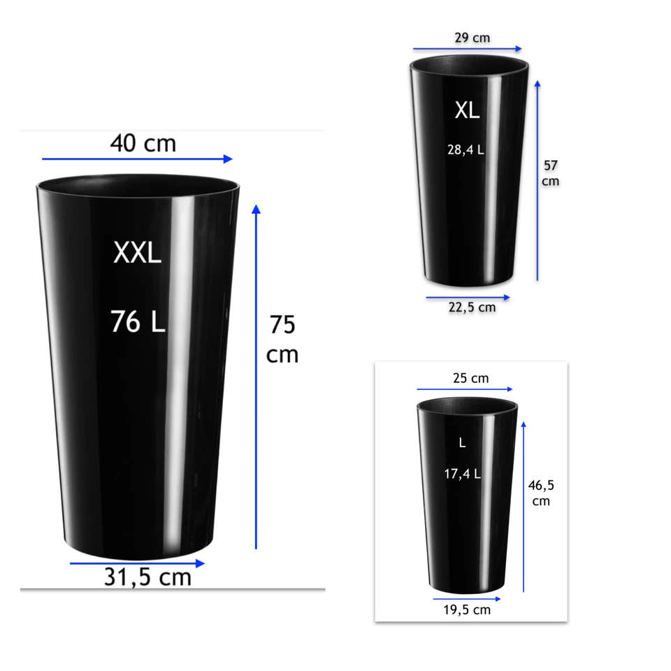 Schöne Kunststoff-Blumentöpfe - Perfekt für jede Pflanze, drinnen und draußen - Bild 4 von 4