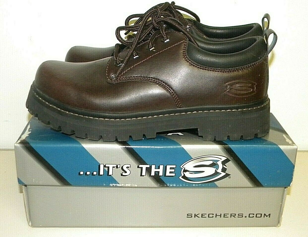 skechers alley cats brown scuff resistant