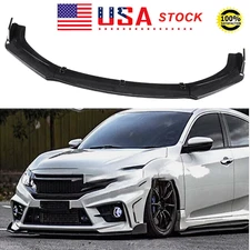 For Honda Civic SI Sedan 10-23 Front Bumper Lip Splitter Spoiler Carbon Style