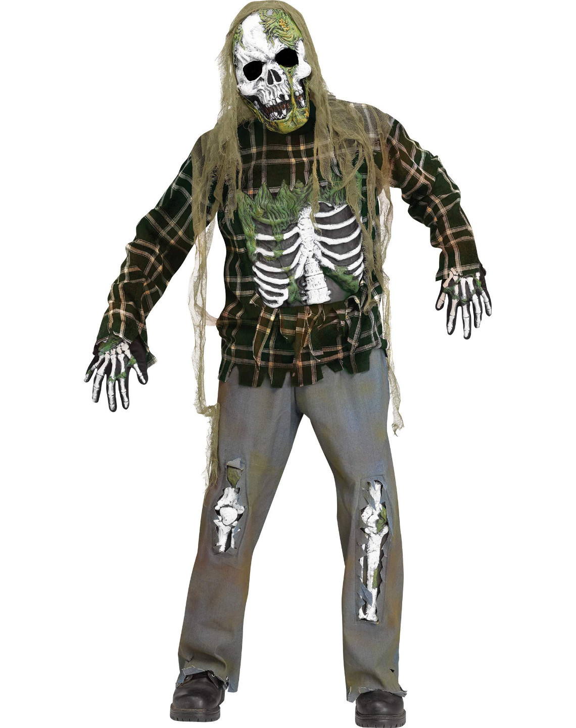 Spirit Halloween Skeleton Zombie Child Costume Med 8… Gem