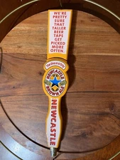 The One And Only New Castle Brown Ale Beer Bar Tap Handle Tall 14 1/2"