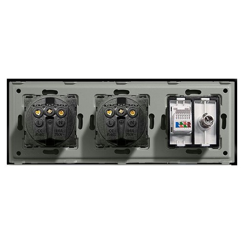 Wippe Lichtschalter Steckdosen Wechselschalter Dimmer USB UP Glas LUXUS-TIME - Picture 148 of 161