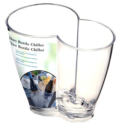 Wine And Champagne Duo Bottle Chiller One Size Clear