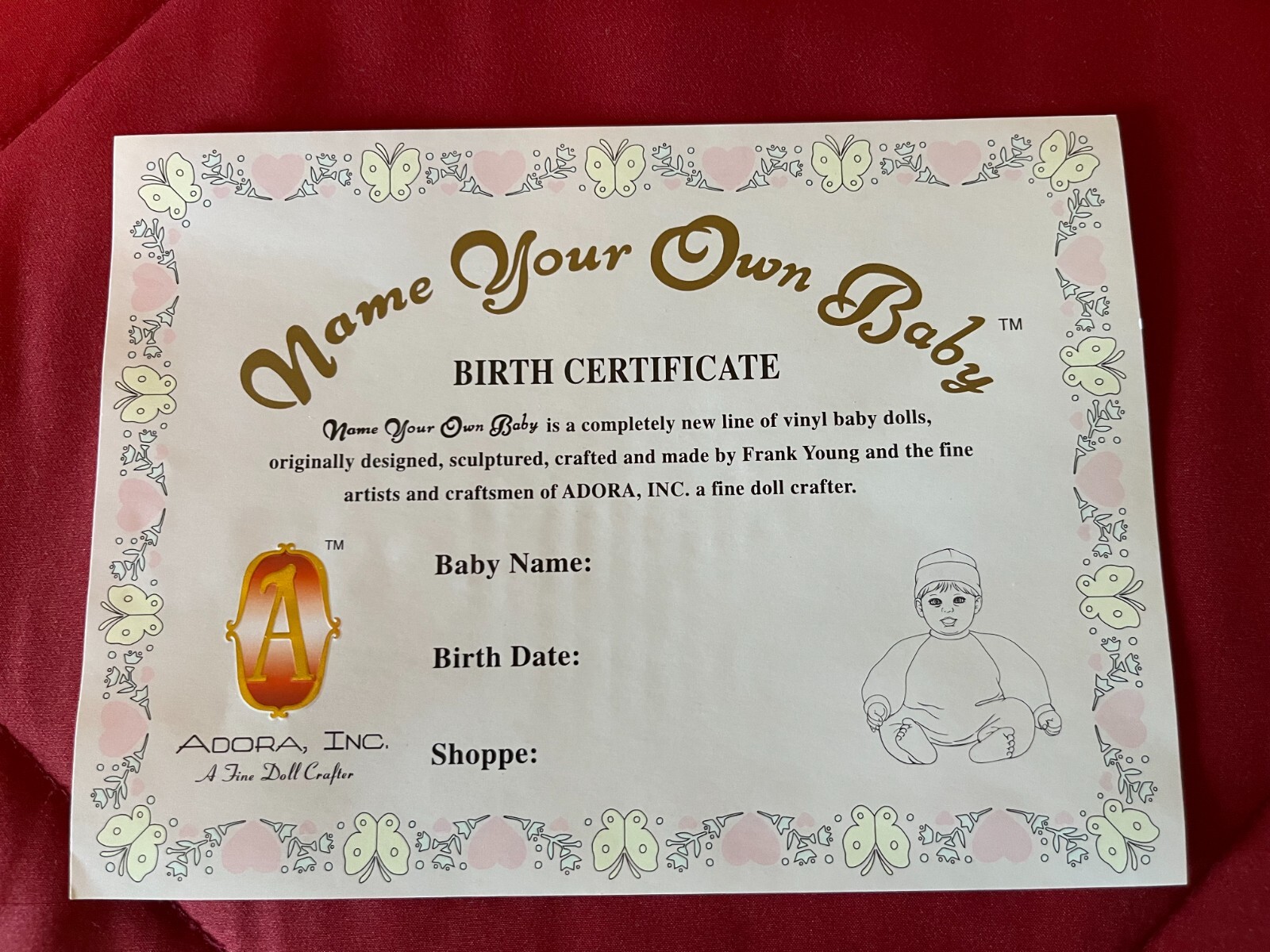 Adora Baby Doll "Name Your Own Baby" by Frank Young