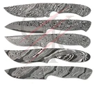 Lot of 5 Damascus Steel Blank Blade Knife Making Handmade BBL-258