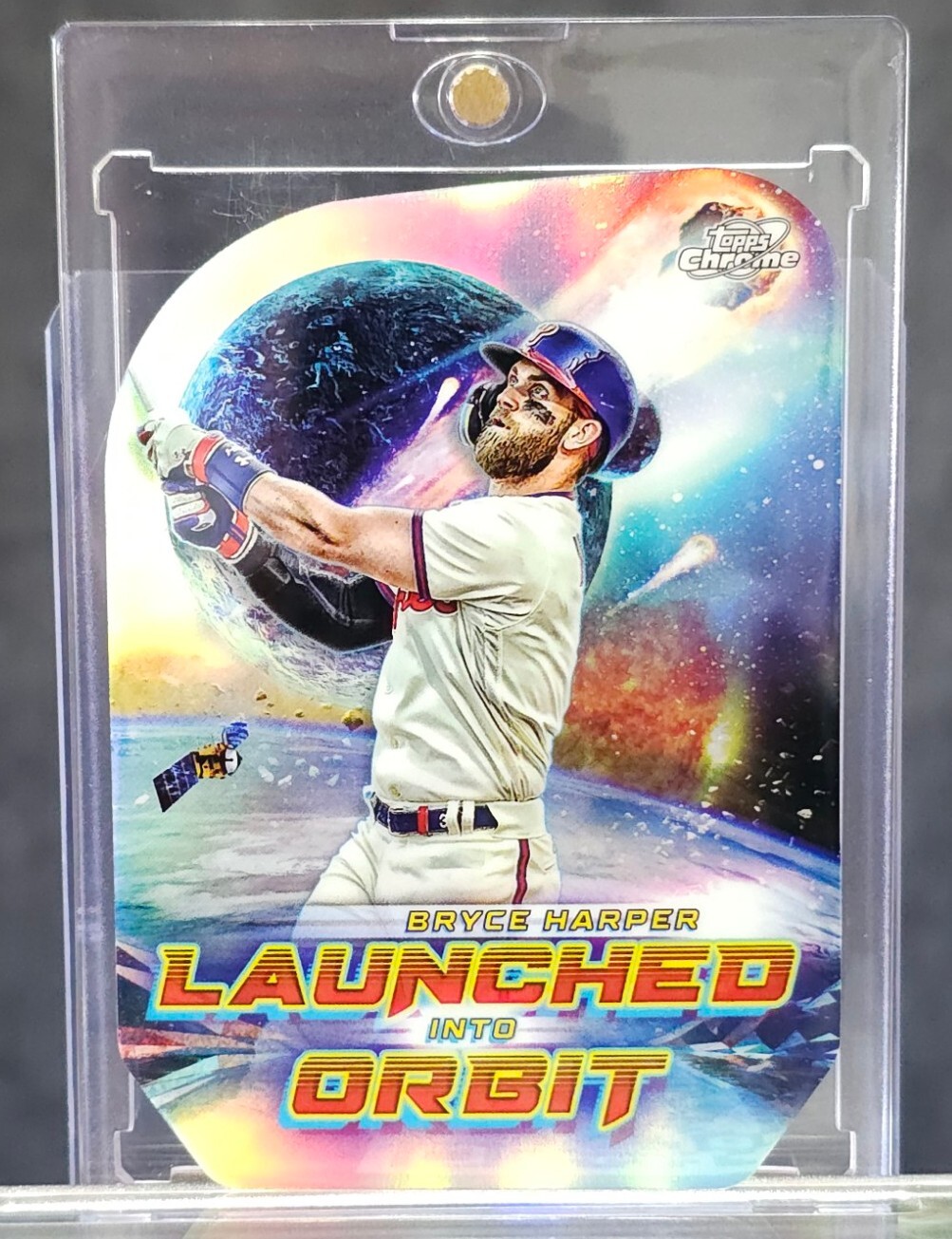 2023 Topps Chrome Cosmic Launched into Orbit Bryce Harper Phillies #LIO-5