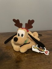 Disney Xmas Pluto Mini Bean Bag 9" Plush New with Tags Christmas