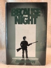 CRAZY INSCRIPTION  by JAMES ELLROY   1st in dj BECAUSE THE NIGHT