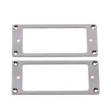2pcs Metal Mini Humbucker Guitar Pickup Mounting Ring Chrome Plated