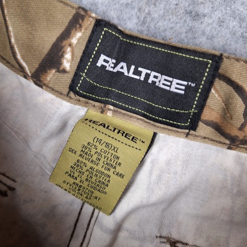 Realtree Camouflage Cargo Pants Youth (14/16) XL Green Camo Hunting Outdoors - Picture 6 of 9