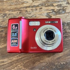 Samsung S630 Compact Digital Camera 6.0MP 3x Zoom ASR Large LCD Red USB