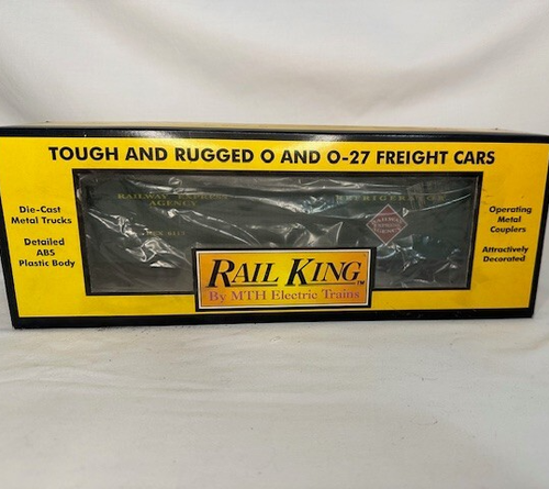 MTH Rail King RK-7810L O gauge Railway Express Agency Semi-Scale Reefer Car - Picture 2 of 7