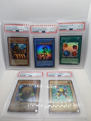 YUGIOH PSA SLAB LOT X5 GUARDIAN SPHINX SCAPEGOAT KURIBOH BLACK LUSTER BETA 