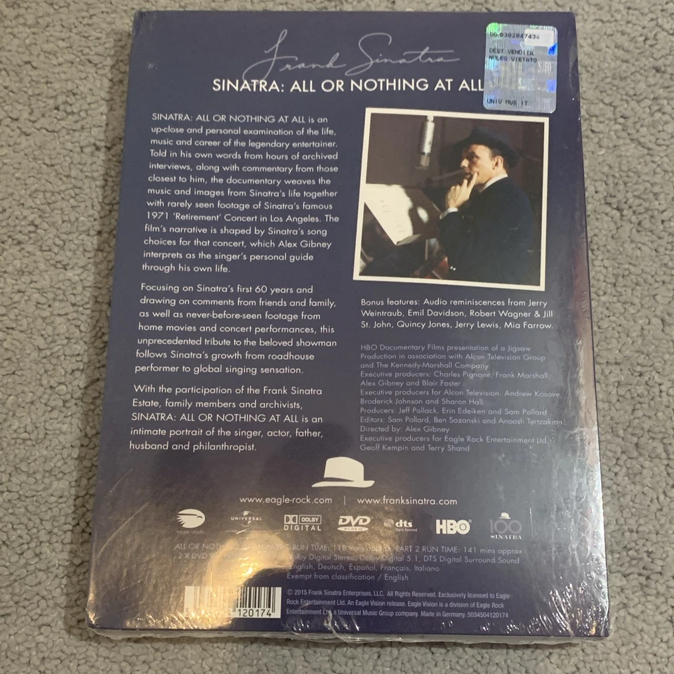 Sinatra - All or nothing at all (DVD) Frank Sinatra REGION FREE New Sealed - Image 2 of 2