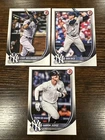 2025 Bowman New York Yankees Base Set 3 Cards Aaron Judge, Ben Rice RC