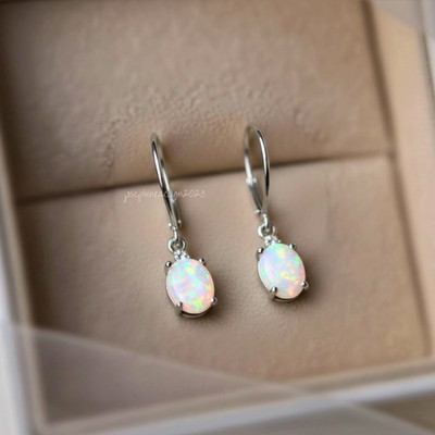 Fire Opal Sliced   Earrings Healing Crystal Dainty Dangle Drop Earrings Gift