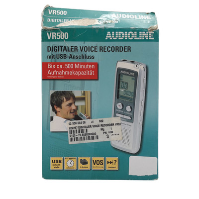 Audioline VR500 Diktiergerät Digital Voice Recorder klein tragbar - getestet