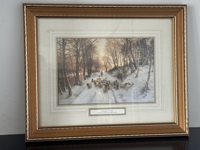 Gerahmter Kunstdruck mit dem Titel ''Evening Glow'' des schottischen Malers Joseph Farquharson