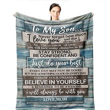 60"x50" Blanket by Mom - Birthday Gifts for Boys Sons