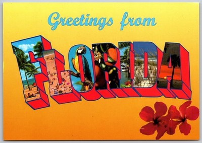 Recent Print - Florida Large Letter Greetings (6 X 4 in) Postcard