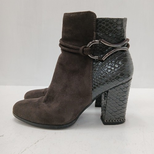 Moda in Pelle Stiefeletten mit Absatz Größe 5 Damen dunkelgrau RMF20-BL - Bild 3 von 8