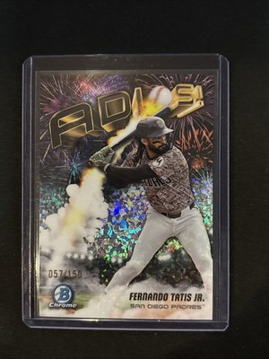 🔥Fernando Tatis Jr 2025 Bowman Chrome #AD7 “Adios!” Mini Diamond 057/150 Padres