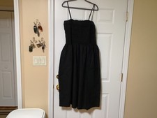 womens Black Smocked, Bandeau dress XXL nwot little black dress