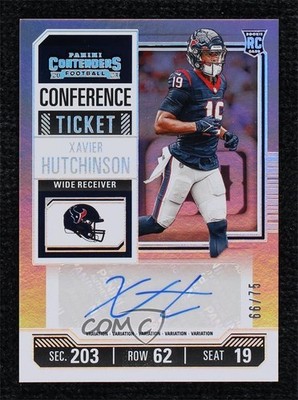 2023 Contenders Conference Ticket 66/75 Xavier Hutchinson Rookie Auto RC 16wc