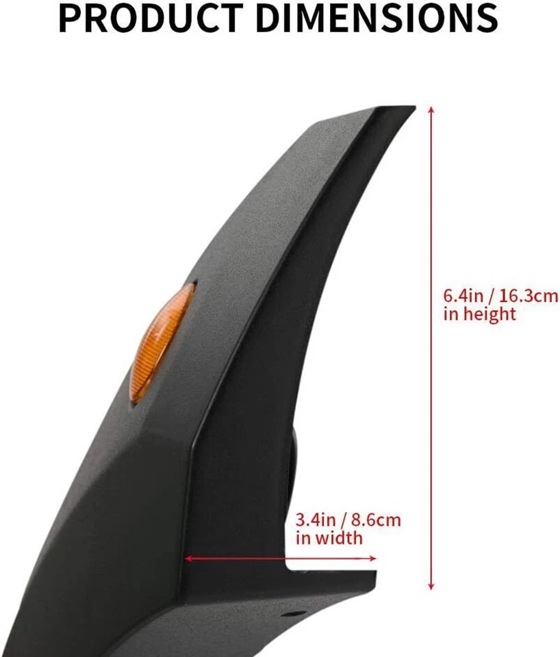 Juego de 4 llamaradas de guardabarros para Ford F150 2015-2017 con luz LED ámbar estilo Raptor Foto 2 de 4