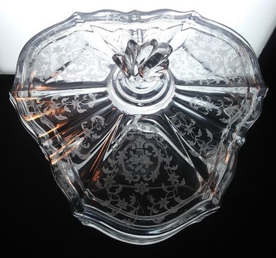 3 Part Candy Dish Fostoria Navarra Clear