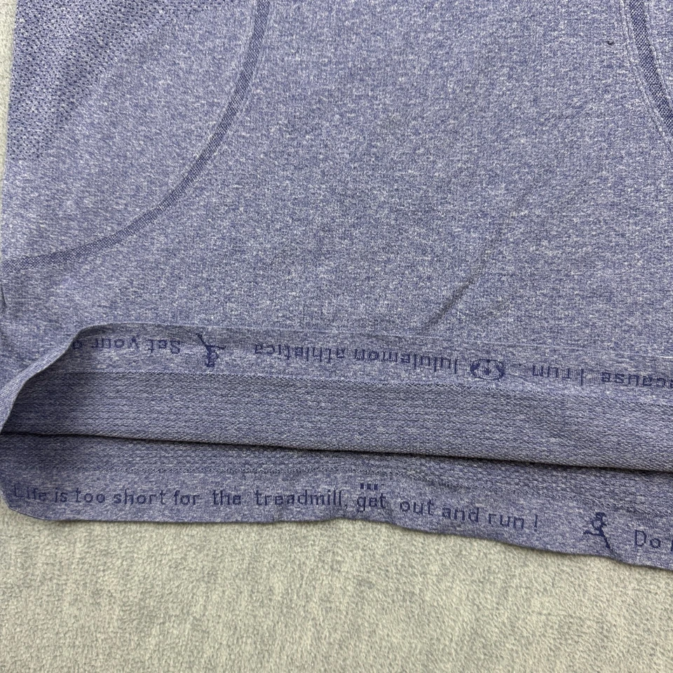 Lululemon Shirt Womens 8 Purple Swiftly Tech Short Sleeve Crewneck Gym Yoga - Image 3 of 4