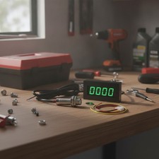 Tachometer 5-9999 Rpm Green Display Red Sensor Led Hall Pickup Included Tachometer 5-9999 Rpm Green Display Red Sensor Led Hall Pickup Included