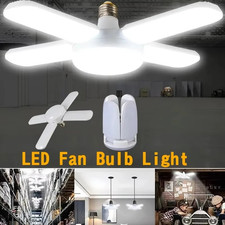 28w Foldable Led Fan Bulb E27 360 Ceiling Garage Light 6000k Lamp