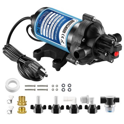 115V AC Water Diaphragm Pump,4.5GPM 55PSI 1/2'' NPSM with 8.2ft Power Cord & P...