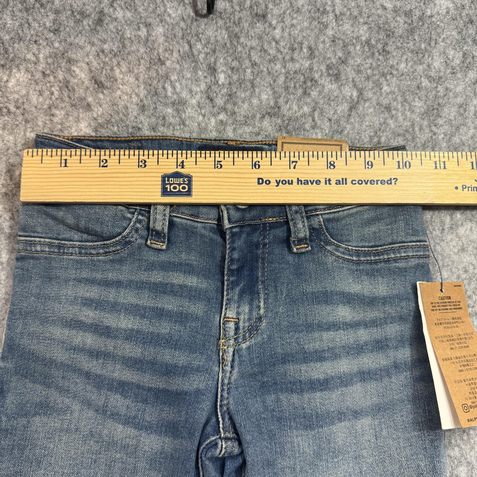 Polo Ralph Lauren Jeans Girls 6 Blue Skinny Aubrey Legging Super Stretch Denim thumbnail 3