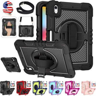 Rugged Case for iPad A16 & Air 11'' M4 & Pro 11'' M5 Heavy Duty Cover w Strap