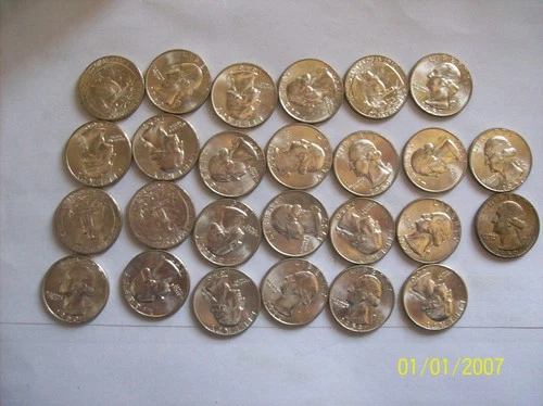 26- WASHINGTON SILVER QUARTERS, 1958-60, NICE COND. NO RESERVE