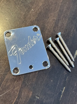 90's Fender USA American Strat Plus Stratocaster Telecaster neck plate & Screws