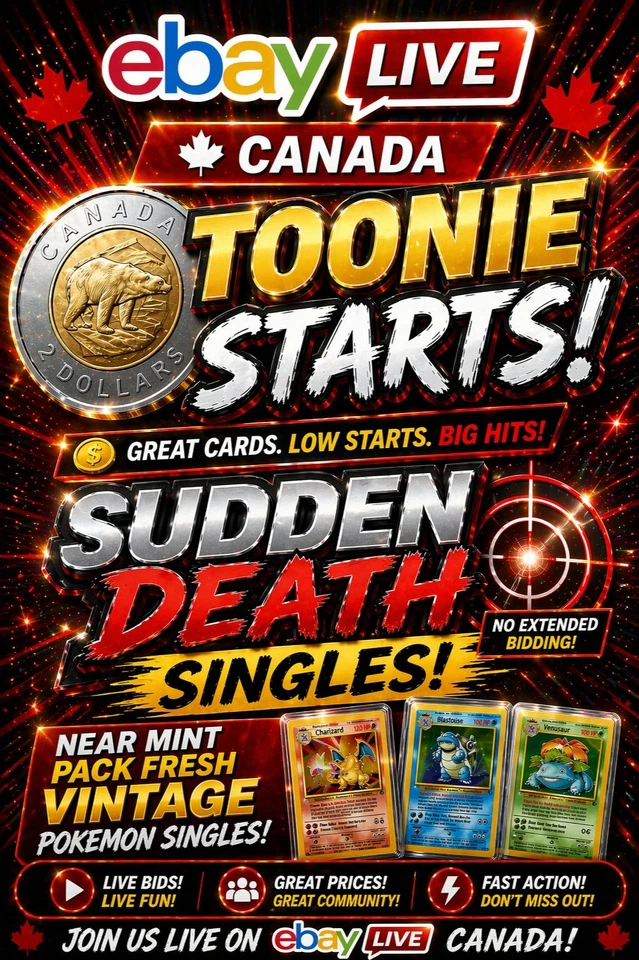🔥PACK FRESH VINTAGE POKEMON SUDDEN DEATH - TOONIE STARTS🔥