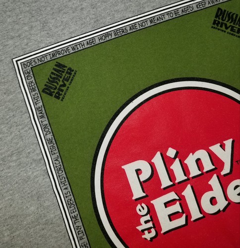 Pliny The Elder IPA Beer T-Shirt Russian River Brewing Vintage Gray NEW Large LG - Picture 7 of 7