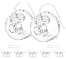 2 Pack CaraCups Wearable Milk Collection Sets and 10pcs Flange Inserts 13/15/...