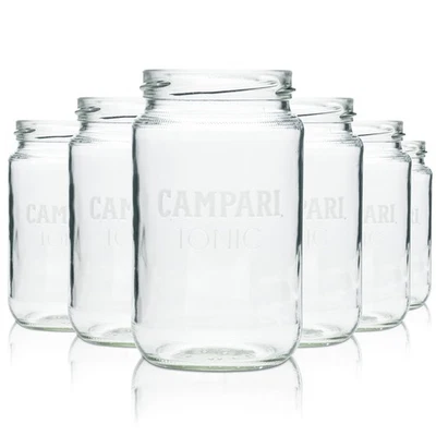 6x Campari Glas Jar 0,3l Tonic Longdrink Cocktail Einmach Gläser Spritz Gastro - Bild 1 von 4
