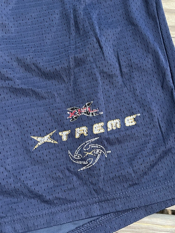 Vintage 2001 XFL Los Angeles Xtreme Champion Shorts Adult XL Blue Y2K Nylon LA - Image 3 of 4
