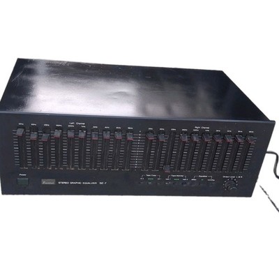 Sansui SE-7 Graphic Equalizer Black Analog RCA 2-Ch 4 Inputs 7W 1977 Bad Relay