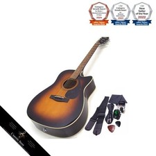Yamaha Acoustic-Electric Guitar YAMAHA FX370C TBS Acoustic Guitar 7-Piece Set