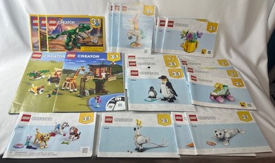 Lego Creator Manual Instruction Booklet Bundle Lot of 21 Manuals