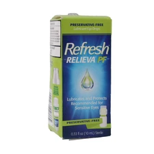 Refresh RELIEVA Preservative-Free Tears Lubricant Eye Drops 0.33 oz EXP 12/2025