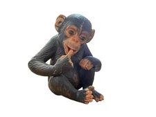 Vtg RSL 1981 Mexico Ceramic Monkey Figurine Roger J Brown 4”